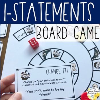 Preview of I-Statements School Counseling Board Game with Digital Version