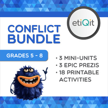 Preview of Conflict Resolution Middle School Bundle | Prezis & Printable Activities