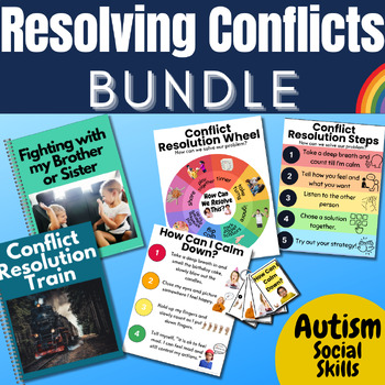 Preview of Conflict Resolution Bundle to Teach Resolving Conflicts Peacefully
