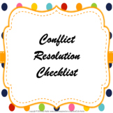 Conflict Resolution Checklist