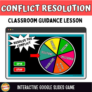 Preview of Conflict Resolution Classroom Guidance Lesson Digital Game | 5th 6th 7th Grade