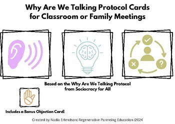 Preview of Conflict Resolution & Colllaborative Decision Making Printable Protocol Cards