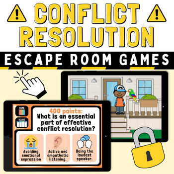 Preview of Conflict Resolution Escape Room BUNDLE for Teens with Autism, Special Ed