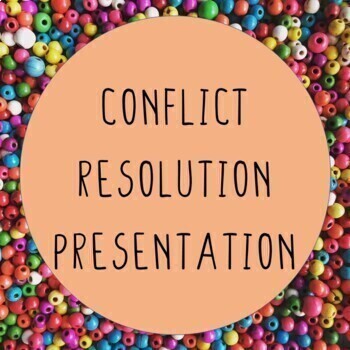 Preview of Conflict Resolution Google Slides Lesson for School Counselors