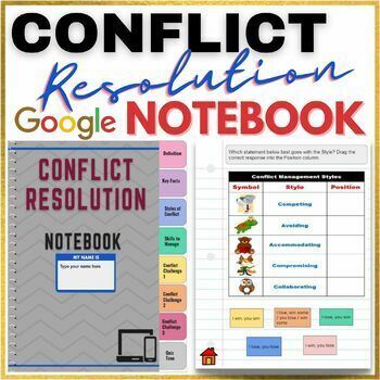 Preview of Conflict Resolution Interactive Digital Notebook - Google Slides