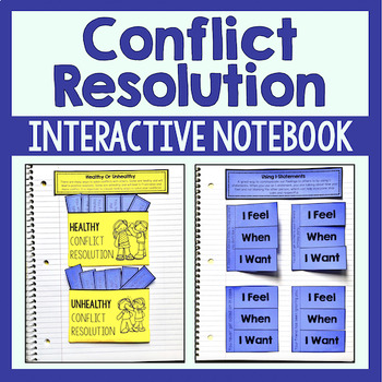 Preview of Conflict Resolution Activities For SEL and Counseling Interactive Notebooks