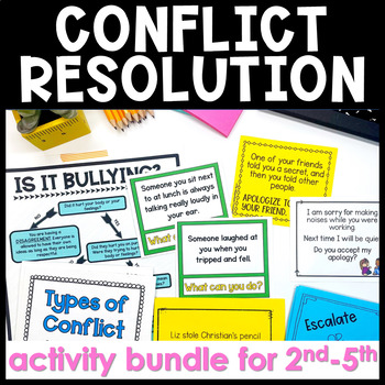Preview of Conflict Resolution Activities with Conflict Resolution Situation Cards