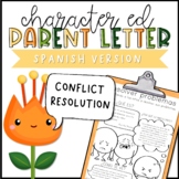 Conflict Resolution Parent Letter | SPANISH | Character Ed