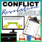 Conflict Resolution PowerPoint, Activities and Escape Room Bundle