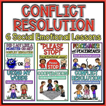 Preview of Conflict Resolution | Problem Solving Social Emotional Learning | Social Skills