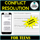 Conflict Resolution Scenarios for TEENS! Includes Blank Te