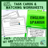 Conflict Resolution Situation Task Cards Worksheets Englis