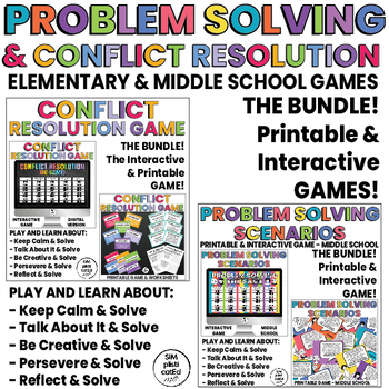 Preview of Conflict Resolution Strategies | Problem Solving | Games | BUNDLE