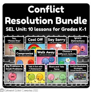Preview of Conflict Resolution Unit Bundle, Early Elementary, School Counseling