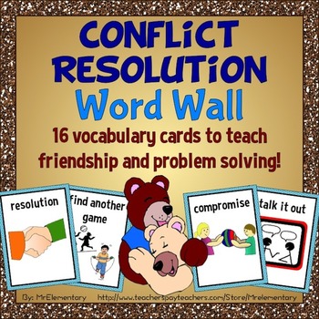 Preview of Conflict Resolution Word Wall