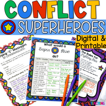 Preview of Conflict Resolution Superheroes workbook
