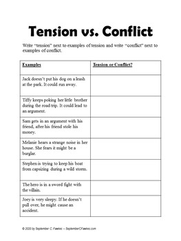 conflict creative writing ideas