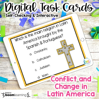 Preview of Conflict and Change in Latin America DIGITAL Task Cards*DISTANCE LEARNING*SS6H1