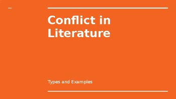 Preview of Conflict in Literature Types and Examples Power Point Lesson