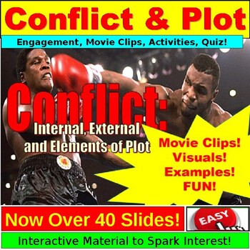 Preview of Conflict and Plot: Lesson Plan PowerPoint, Google Slides