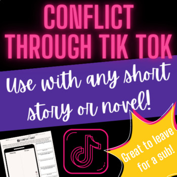 Conflict through Tik Tok - Works for any short story or novel! | TPT