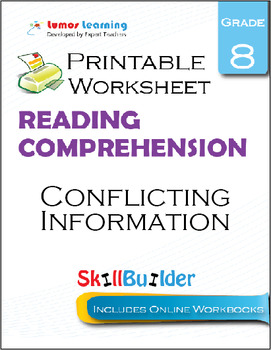 Preview of Conflicting Information Printable Worksheet, Grade 8