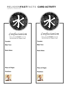 Preview of Confucianism Fast Fact Card