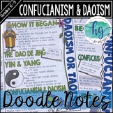 Confucianism and Daoism Doodle Notes and Digital Guided Notes