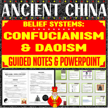 Preview of Confucianism and Daoism Guided Notes and PowerPoint - Ancient China Unit