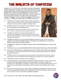 Confucius' Analects Primary Source Analysis Worksheet