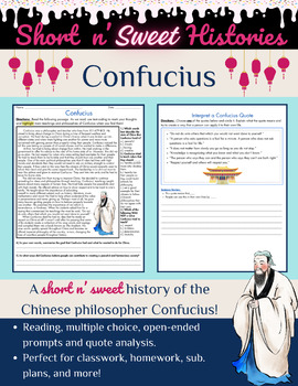 Preview of Confucius : Chinese Philosophy : ShortnSweetHistory