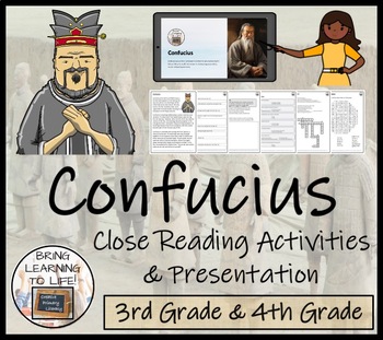 Preview of Confucius Close Reading Comprehension Activity | 3rd Grade & 4th Grade