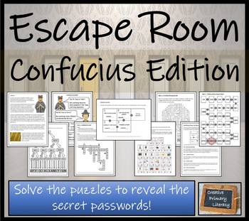 Preview of Confucius Escape Room Activity