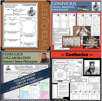 Preview of CONFUCIUS BUNDLE Research Project Biography Graphic Organizer