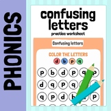 Confusing Letters | b, d, p and q Differentiation Coloring Sheet