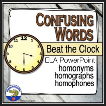Preview of Confusing Words Beat the Clock PowerPoint Game