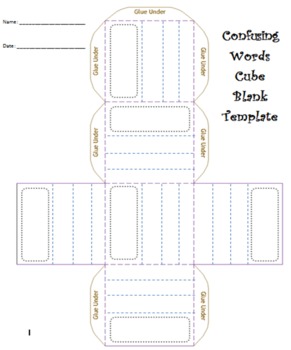 Preview of Confusing Words Cube
