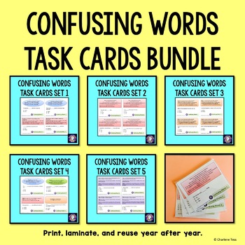 Confusing Words Task Cards Bundle 1