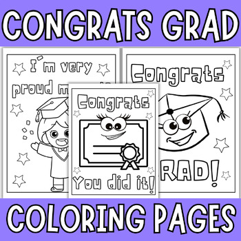 Preview of Congrats Grad Congratulations Graduate Coloring Sheet Graduation