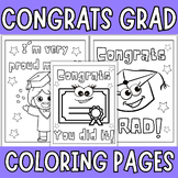 Congrats Grad Congratulations Graduate Coloring Sheet Graduation
