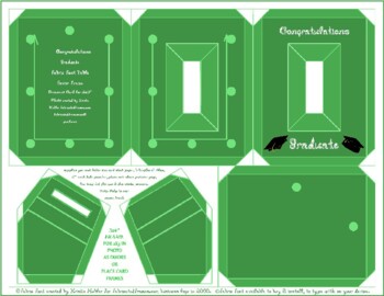 Preview of Congratulations Graduate Fabric Font Black Caps Green Table Frame For 2x3" Photo