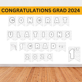 Congratulations 1st Grad 2024 Banner | Graduation decorati