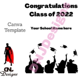 Congratulations Class of 2022 Canva Poster Template