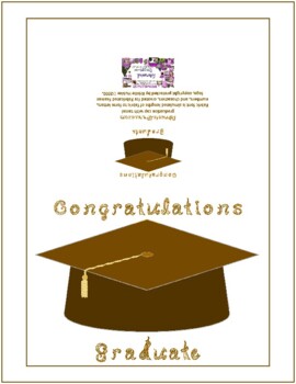 Preview of Congratulations Graduate Fabric Font Brown Cap Gold Tassel Card