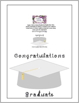 Preview of Congratulations Graduate Fabric Font White Cap Gold Tassel Card