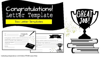 Preview of "Congratulations" Letter Template