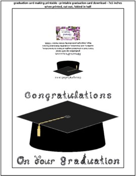 Preview of Congratulations On Your Graduation Fabric Font Black Cap Gold Tassel Card