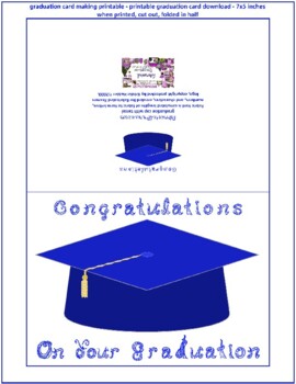 Preview of Congratulations On Your Graduation Fabric Font Blue Cap Gold Tassel Card