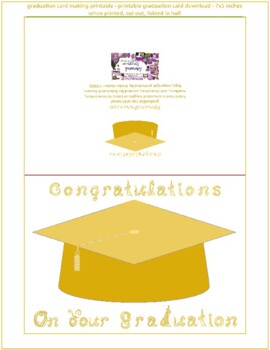 Preview of Congratulations On Your Graduation Fabric Font Gold Cap Gold Tassel Card