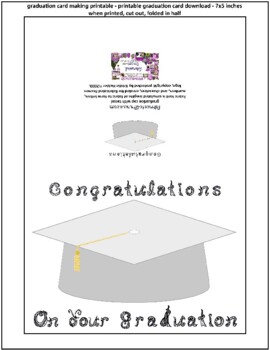 Preview of Congratulations On Your Graduation Fabric Font White Cap Gold Tassel Card